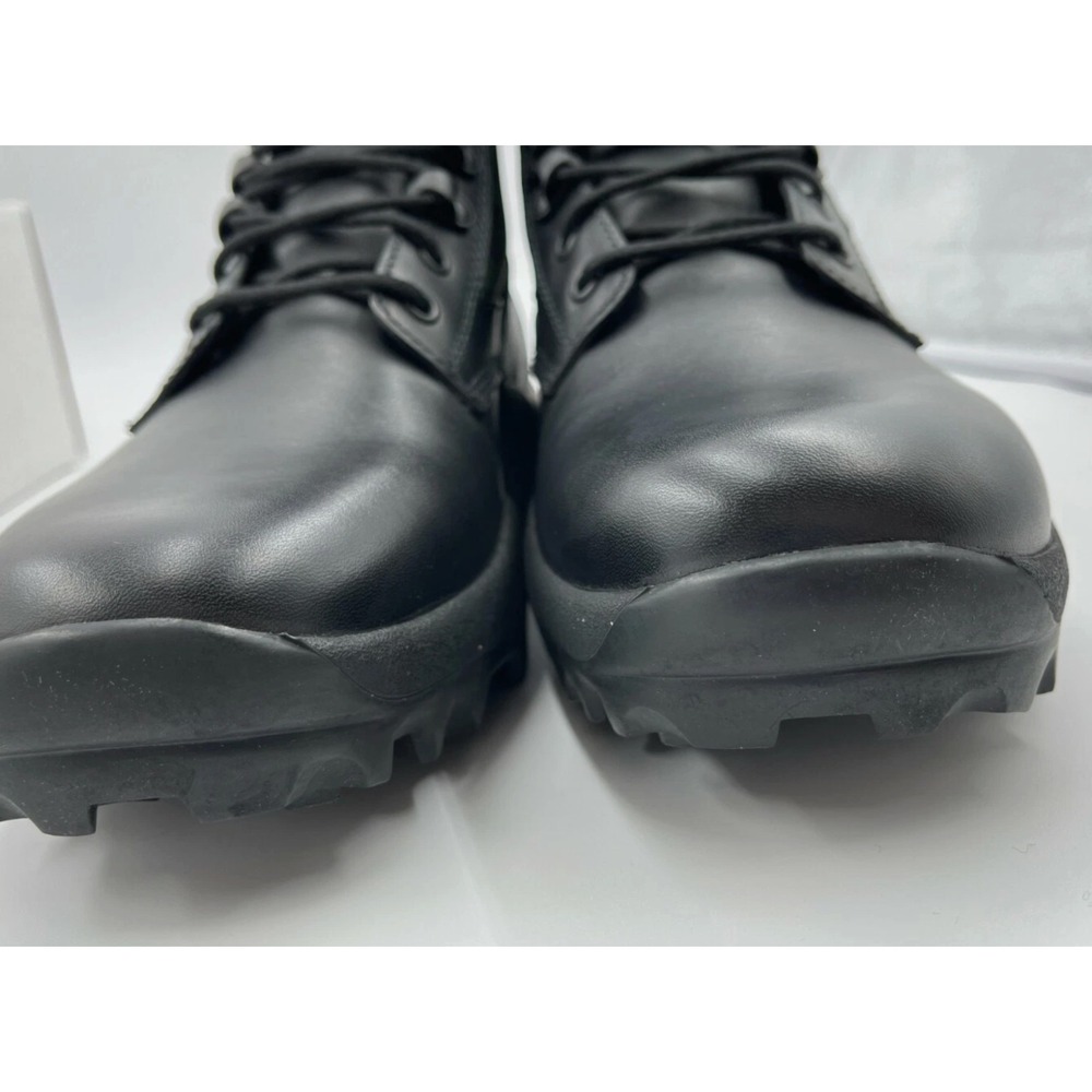 MCM Men's Black Leather Camo Nylon RESNICK Combat Boots Shoes 9AMM80, SZ. 42 - Picture 9 of 12